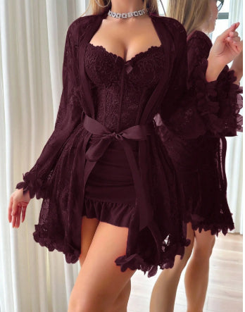 Sexy Sheer Lace Slip Dress For Intimate Wear