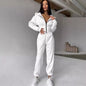 Women's Solid-Colored Hooded Sweater And Pants Set