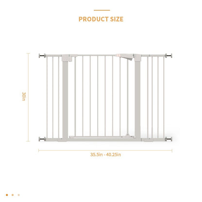 High White Child Safety Gate For Baby Door Barrier With Extensions