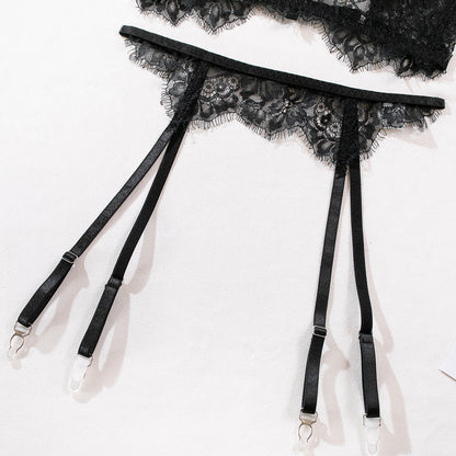 Women's Fashion Lace Uniform Strap Buckles Stockings Suit