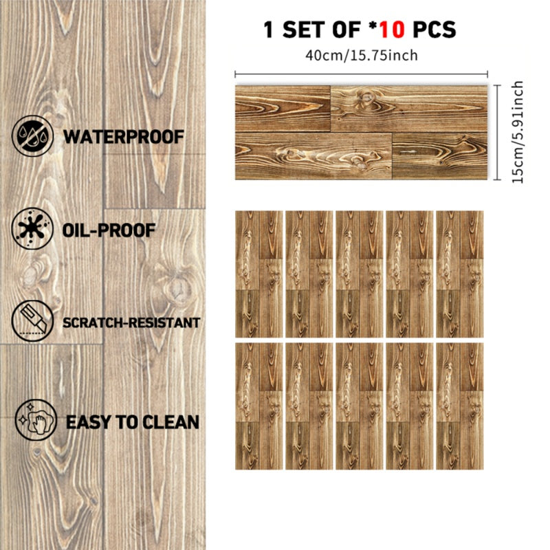 Wood Grain Peel And Stick Floor Stickers Non-Slip Self-Adhesive Floor Stickers