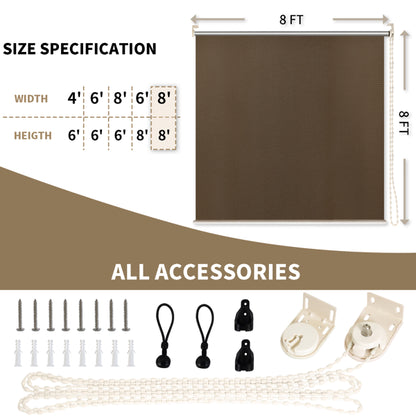 7'X6' Mocha HDPE Spliced Roller Shutter