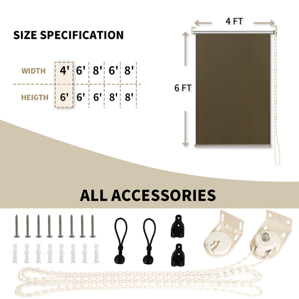 7'X6' Mocha HDPE Spliced Roller Shutter