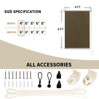 7'X6' Mocha HDPE Spliced Roller Shutter