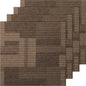 Teppichfliesen, 610 X 610 Mm, Teppichboden Mit Angebrachter Polsterung, Weich Gepolsterte Teppichfliesen, Einfache DIY-Installation Für Schlafzimmer Und Wohnzimmer (24 Stk., Gemischtes Braun)