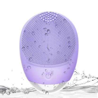 High Frequency Vibration Silicone Facial Cleansing Brush USB Rechargeable Electric Waterproof Silicone Facial Cleanser Thanksgiving Gift Christmas Gift Unisex