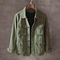 Heavyweight Washed Denim Trendy Street-style Casual Workwear Jacket