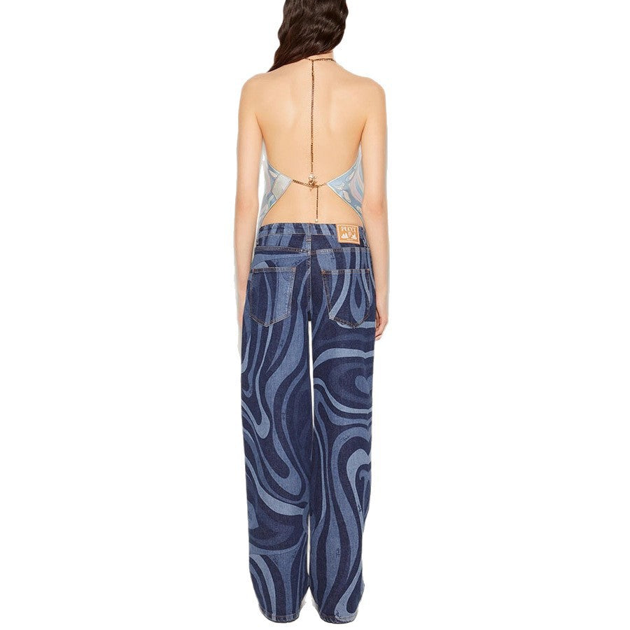 New Spring Summer Halterneck Bra With Positioning Print