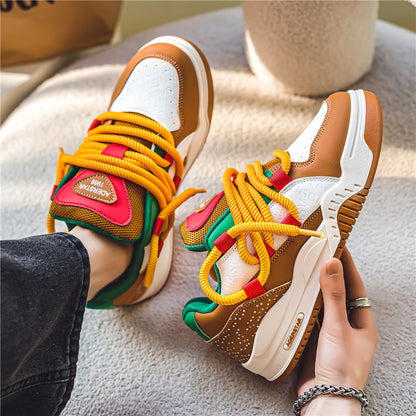 Hamburg Fries Summer Sports Casual Retro High-rise Shoes