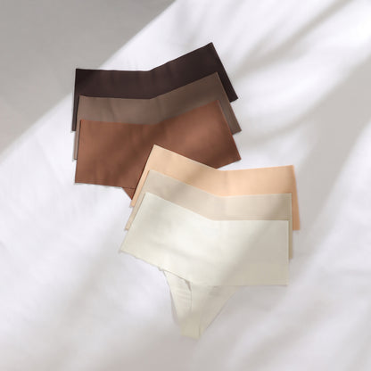 Women's High Waist Seamless Ice Silk T-shaped Cotton Crotch Underwear